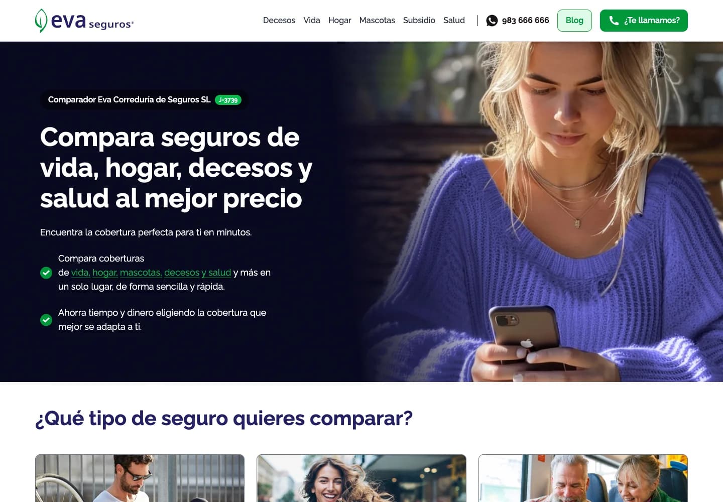 EVA Seguros comparison website
